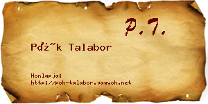 Pók Talabor névjegykártya